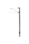 Sommerfeldt 190 - H0 Streckenmast mit Ausleger, 100 mm, Alu